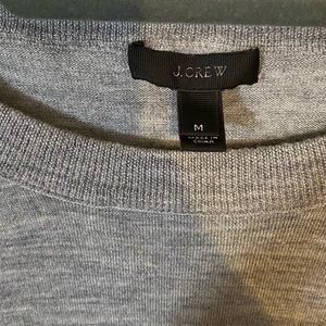 J crew grey sweater cropped sleeve